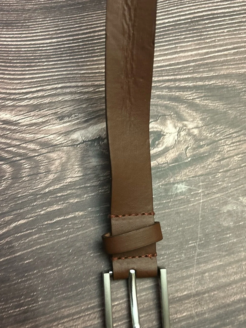 Classic Brown Boys Medium Belt - Minimal Silver Buckle